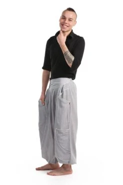 Pantalon Aladin 7 Pantalon Aladin -Ethno Style Soldes pantalon sarouel baggy aladin homme femme gris clair 2
