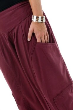 Pantalon Kalaah Mixte -Ethno Style Soldes pantalon sarouel baggy ethnic chic bordeaux kalaah 3
