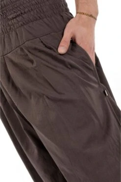Pantalon Elia -Ethno Style Soldes pantalon sarouel elastique bouffant marron elia 2