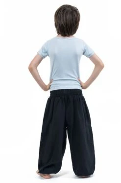 Pantalon Kidika -Ethno Style Soldes pantalon sarouel enfant noir kidika 2