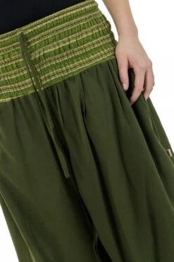 Pantalon Pakho Mixte -Ethno Style Soldes pantalon sarouel grande taille mixte army green pakho 3