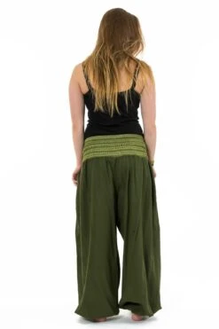 Pantalon Pakho Mixte -Ethno Style Soldes pantalon sarouel grande taille mixte army green pakho 4