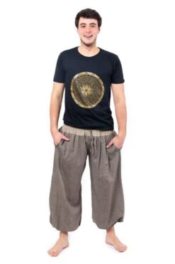 Pantalon Natural Mixte -Ethno Style Soldes pantalon sarouel grande taille mixte natural chanvre chine 4