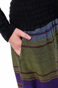 Pantalon Indian Mixte -Ethno Style Soldes pantalon sarouel indian chic sari kaki 9