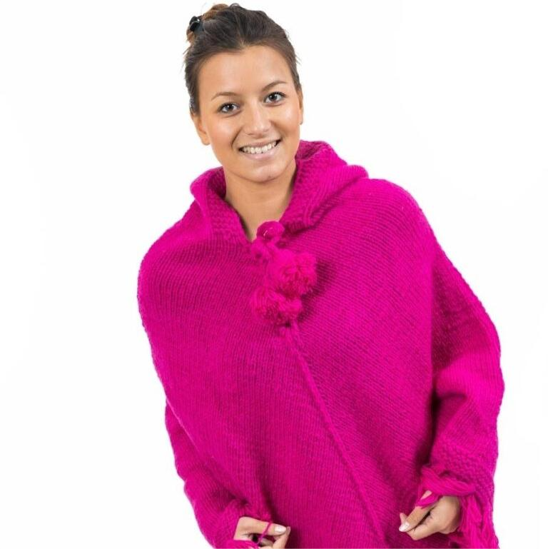 Ethno Style Soldes -Ethno Style Soldes poncho pure laine douce du nepal rose indien 1 768x115211 1
