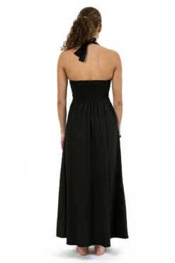 Robe Jeanne -Ethno Style Soldes robe longue dos nu mandala print noir gris jeanne 4