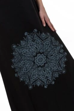 Robe Jeanne -Ethno Style Soldes robe longue dos nu mandala print noir gris jeanne 5