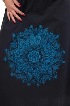 Robe Jeanne -Ethno Style Soldes robe longue dos nu mandala print noir gris jeanne 6