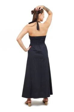 Robe Jeanne -Ethno Style Soldes robe longue dos nu mandala print noir gris jeanne 8