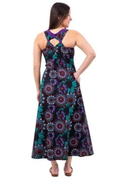 Robe Sayline -Ethno Style Soldes robe longue fleurie seventies sayline 2