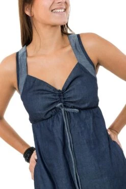 Robe Taly -Ethno Style Soldes robe longue jean denim doux originale taly 3