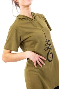 Robe-tunique Unalome -Ethno Style Soldes robe tunique asymetrique a capuche unalome 5