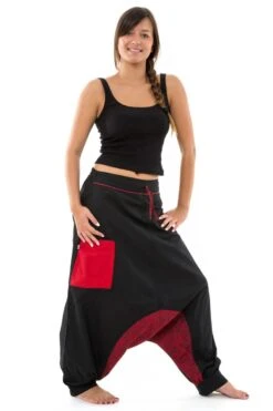 Sarouel Psychedelic Mixte -Ethno Style Soldes sarouel aladin ethnic psychedelic noir rouge hiver 2