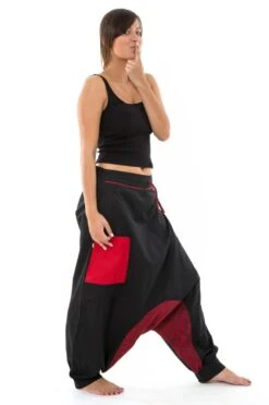 Sarouel Psychedelic Mixte -Ethno Style Soldes sarouel aladin ethnic psychedelic noir rouge hiver 3