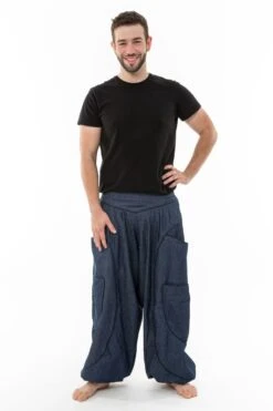 Sarouel Femme -Ethno Style Soldes sarouel baggy aladin blue jean et coton noir homme femme 3