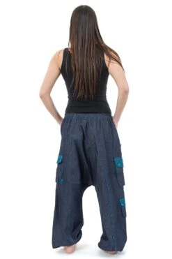 Sarouel Sikkou Mixte -Ethno Style Soldes sarouel baggy mixte jean denim urban ethnic sikkou 3