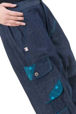 Sarouel Sikkou Mixte -Ethno Style Soldes sarouel baggy mixte jean denim urban ethnic sikkou 4