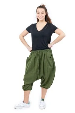 Sarouel Cool -Ethno Style Soldes sarouel bermuda trois quarts kaki cool 2