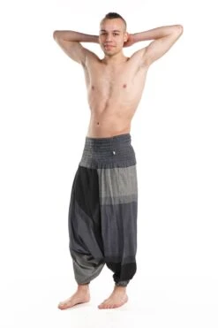 Sarouel Chiné Mixte -Ethno Style Soldes sarouel elastique basic ethnic noir gris chine 5