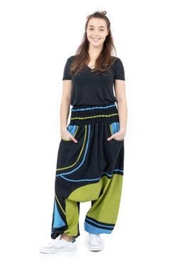 Sarouel Neonew Mixte 14 Sarouel Neonew Mixte -Ethno Style Soldes sarouel elastique grande taille mixte noir bleu vert neonew 4