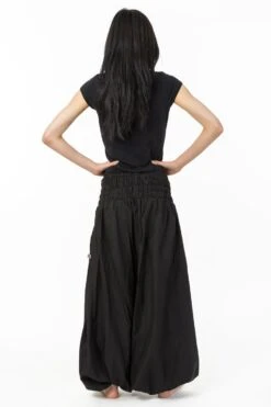 Sarouel Noir Mixte 8 Sarouel Noir Mixte -Ethno Style Soldes sarouel ethnique grande taille mixte coton doux noir 2