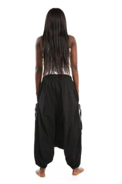 Sarouel Ethnic -Ethno Style Soldes sarouel femme homme printemps ete basic ethnic noir 4