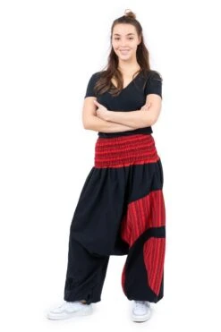 Sarouel Pataya -Ethno Style Soldes sarouel grande taille elastique noir rouge pataya 2