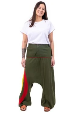 Sarouel Reggae Mixte -Ethno Style Soldes sarouel grande taille homme arc en ciel tricolore reggae 5