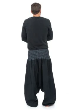 Sarouel Pattaya Mixte -Ethno Style Soldes sarouel grande taille smoke noir rayures noires pattaya 3