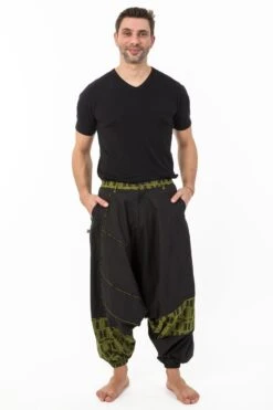 Sarouel Nehuda -Ethno Style Soldes sarouel homme ethnique noir kaki nehuda 2