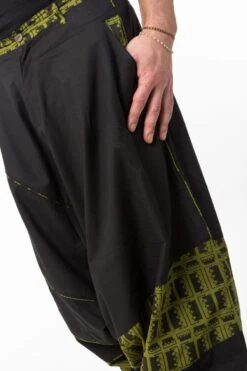 Sarouel Nehuda -Ethno Style Soldes sarouel homme ethnique noir kaki nehuda 3