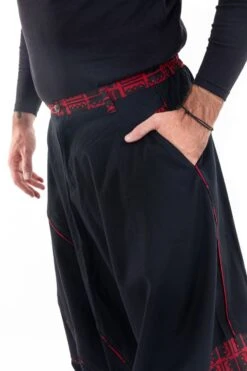 Sarouel Nehuda -Ethno Style Soldes sarouel homme ethnique noir kaki nehuda 9