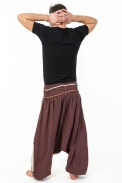 Sarouel Chocolat Mixte 7 Sarouel Chocolat Mixte -Ethno Style Soldes sarouel homme femme elastique grande taille brownie chocolat 2