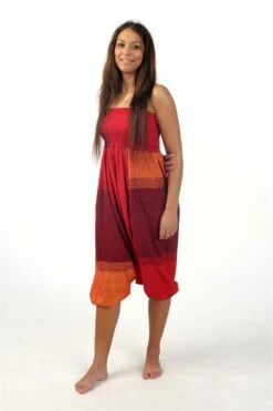 Sarouel Sanjeevani Mixte -Ethno Style Soldes sarouel homme femme elastique rouge sanjeevani 1 2
