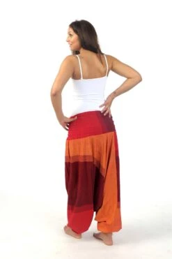 Sarouel Sanjeevani Mixte -Ethno Style Soldes sarouel homme femme elastique rouge sanjeevani 1 3