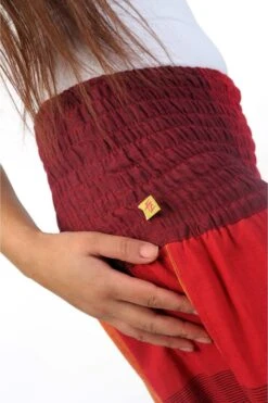 Sarouel Sanjeevani Mixte -Ethno Style Soldes sarouel homme femme elastique rouge sanjeevani 1 4