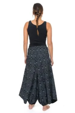 Sarouel Kolami -Ethno Style Soldes sarouel jupe pantacourt femme ceinture elastique kolami 1 2