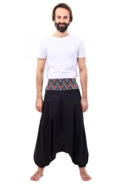 Sarouel Upsidedown Mixte -Ethno Style Soldes sarouel mixte ceinture imprimee upsidedown 3