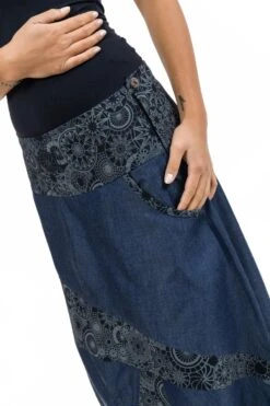 Sarouel Original Mixte -Ethno Style Soldes sarouel mixte jean denim soft imprime ethnic graphic original 5