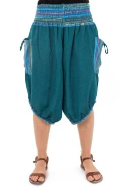 Sarouel Lagon -Ethno Style Soldes sarouel short bermuda grande taille lagon 2