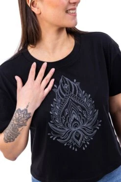 Ethno Style Soldes -Ethno Style Soldes t shirt crop top femme jersey angkor 1