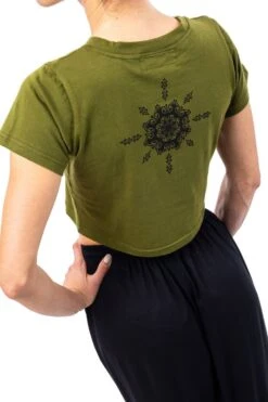 Crop-top Tekna -Ethno Style Soldes t shirt crop top femme jersey tekna 3