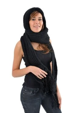 Capuche -Ethno Style Soldes t2 le 3 en 1 capuche echarpe mouffle pure laine douce 10 cou 4