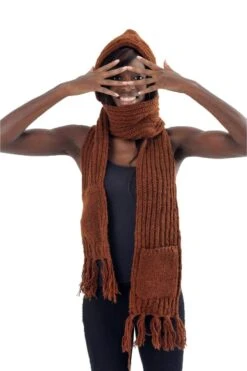 Capuche -Ethno Style Soldes t2 le 3 en 1 capuche echarpe mouffle pure laine douce 10 cou 5
