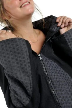 Manteau Dayang 5 Manteau Dayang -Ethno Style Soldes veste ethnique noir gris grand froid dayang 2