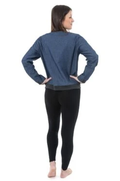 Veste Noir 6 Veste Noir -Ethno Style Soldes veste style blouson teddy urban chic blue denim et jersey noir 2